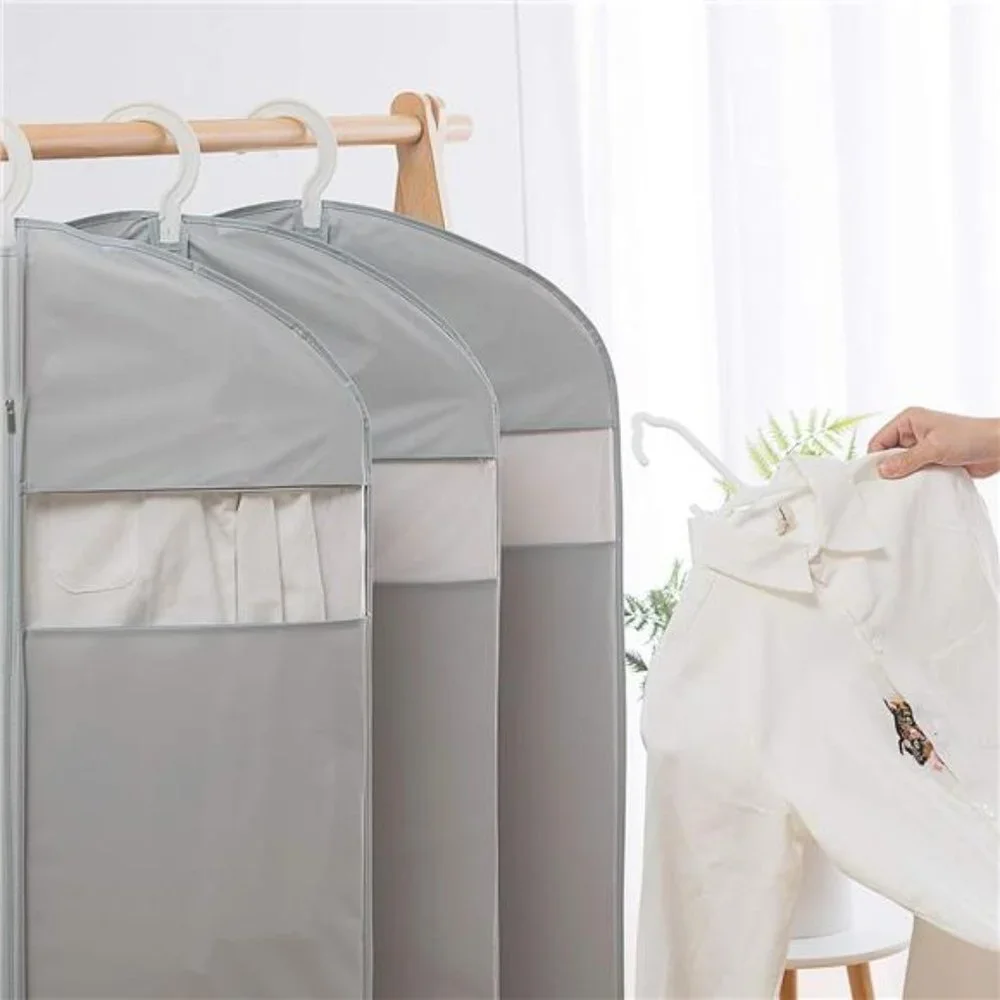 DressBags for Gowns Long,65''LongDress Clear GarmentBag(Set of 4, 23.3'' X 65'')